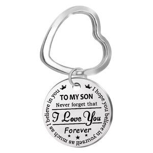 Stainless Steel Love Mother And Son Keychain